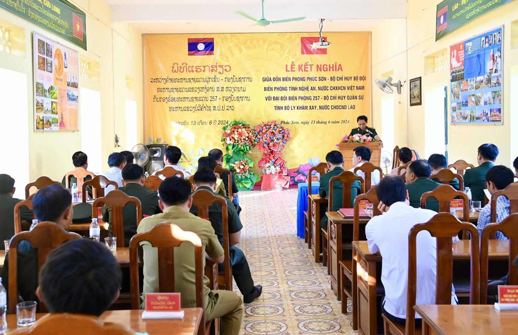 Tổ chức kết nghĩa giữa Đồn Biên phòng Phúc Sơn, Nghệ An với Đại đội 257, Bolikhamsai, Lào