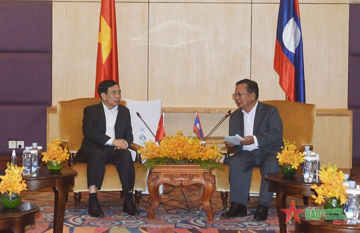 Bộ trưởng Quốc phòng Phan Văn Giang gặp song phương Bộ trưởng Bộ Quốc phòng Lào, Nhật Bản và Campuchia