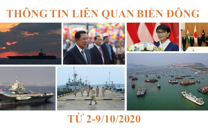 Thông tin liên quan Biển Đông từ 2-9/10/2020