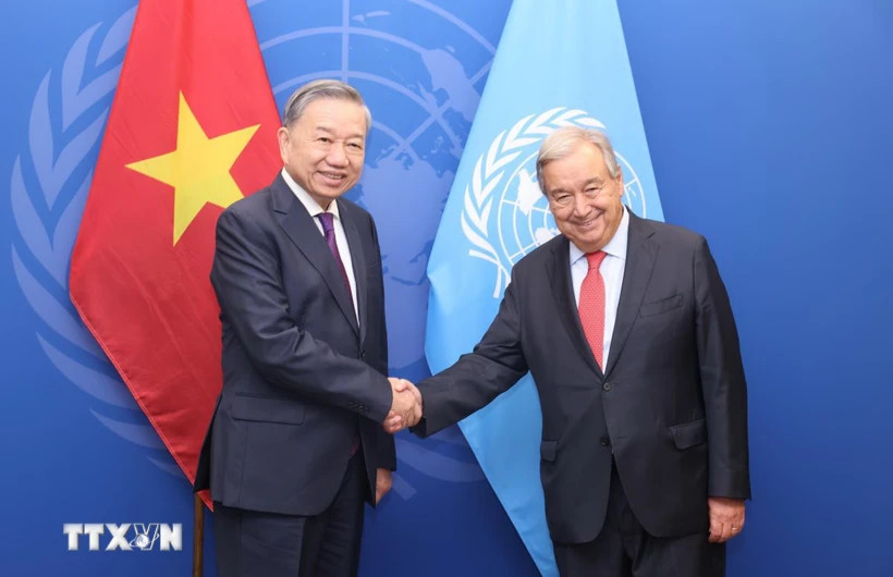 Tổng Bí thư, Chủ tịch nước Tô Lâm gặp Tổng Thư ký Liên hợp quốc António Guterres