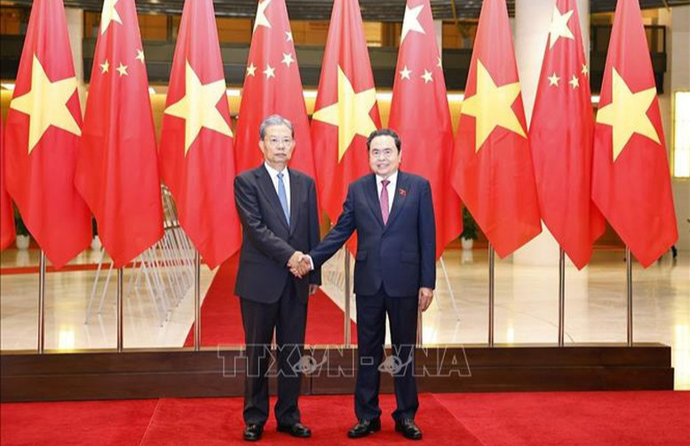   Chủ tịch Quốc hội Trần Thanh Mẫn hội đàm với Ủy viên trưởng Nhân đại toàn quốc Trung Quốc Triệu Lạc Tế và đồng chủ trì Phiên họp lần thứ nhất Ủy ban hợp tác giữa Quốc hội Việt Nam và Nhân đại toàn quốc Trung Quốc 