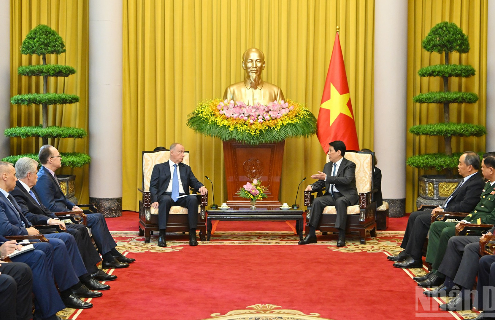   Chủ tịch nước Lương Cường tiếp Trợ lý Tổng thống Nga, Chủ tịch Hội đồng Biển Liên bang Nga Nikolai Patrusev