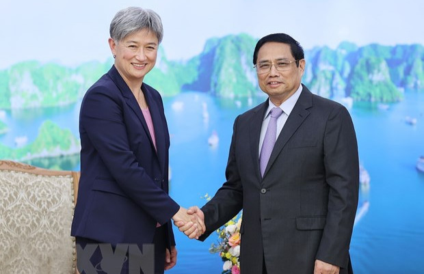 Thủ tướng Chính phủ Phạm Minh Chính tiếp Bộ trưởng Ngoại giao Australia