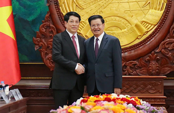Chủ tịch nước Lương Cường hội đàm với Tổng Bí thư, Chủ tịch nước Lào Thongloun Sisoulith