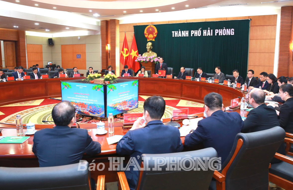Thúc đẩy hơn nữa quan hệ hợp tác giữa thành phố Hải Phòng và Nam Ninh (Trung Quốc)