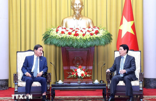 Chủ tịch nước Lương Cường tiếp Đặc phái viên của Tổng thống Hàn Quốc