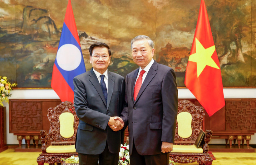 Tổng Bí thư Tô Lâm hội kiến Tổng Bí thư, Chủ tịch nước Lào Thongloun Sisoulith