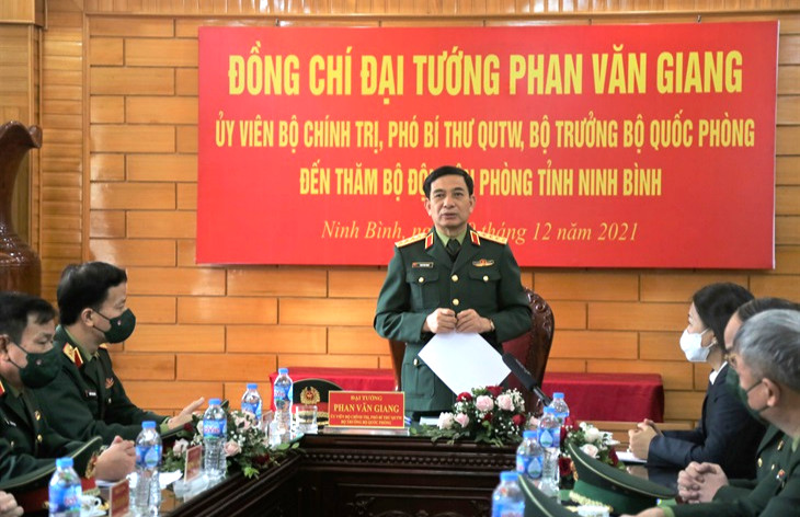 Đại tướng Phan Văn Giang thăm Bộ Chỉ huy Bộ đội Biên phòng Ninh Bình