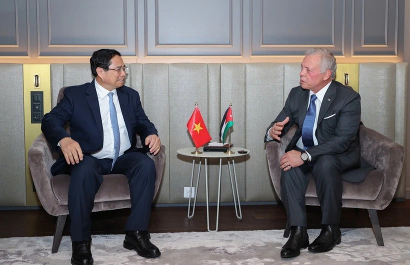 Thủ tướng Chính phủ Phạm Minh Chính hội kiến Quốc vương Jordan Abdullah II bin Al-Hussein