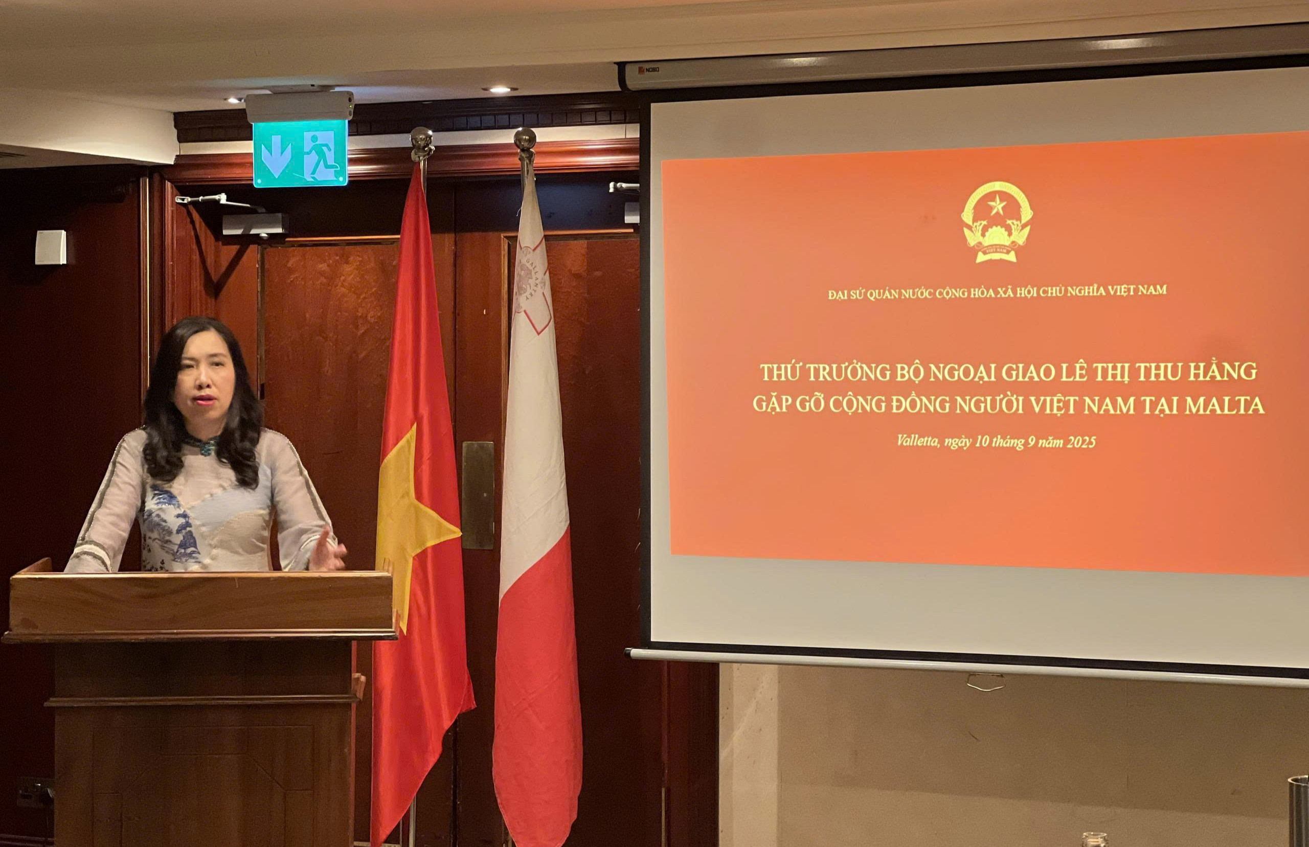 Các hoạt động của Thứ trưởng Ngoại giao Lê Thị Thu Hằng tại Malta