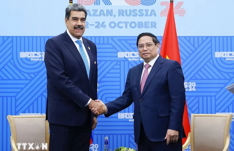 Thủ tướng Chính phủ Phạm Minh Chính hội kiến Tổng thống Venezuela Nicolas Maduro