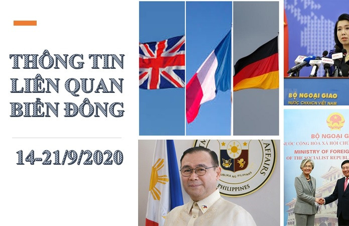 Thông tin liên quan Biển Đông từ 14-21/9/2020