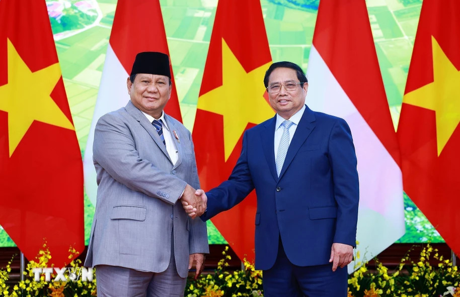 Thủ tướng Chính phủ Phạm Minh Chính hội kiến Tổng thống đắc cử Indonesia Prabowo Subianto